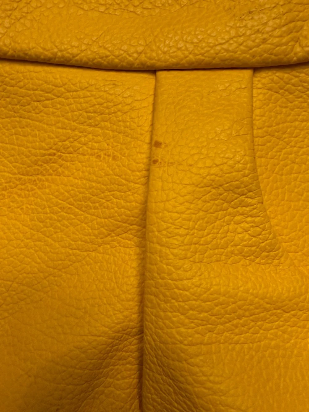 DeLirious Artwork Butte Montana Yellow Pebbled Leather Slouchy Hobo Bag Purse